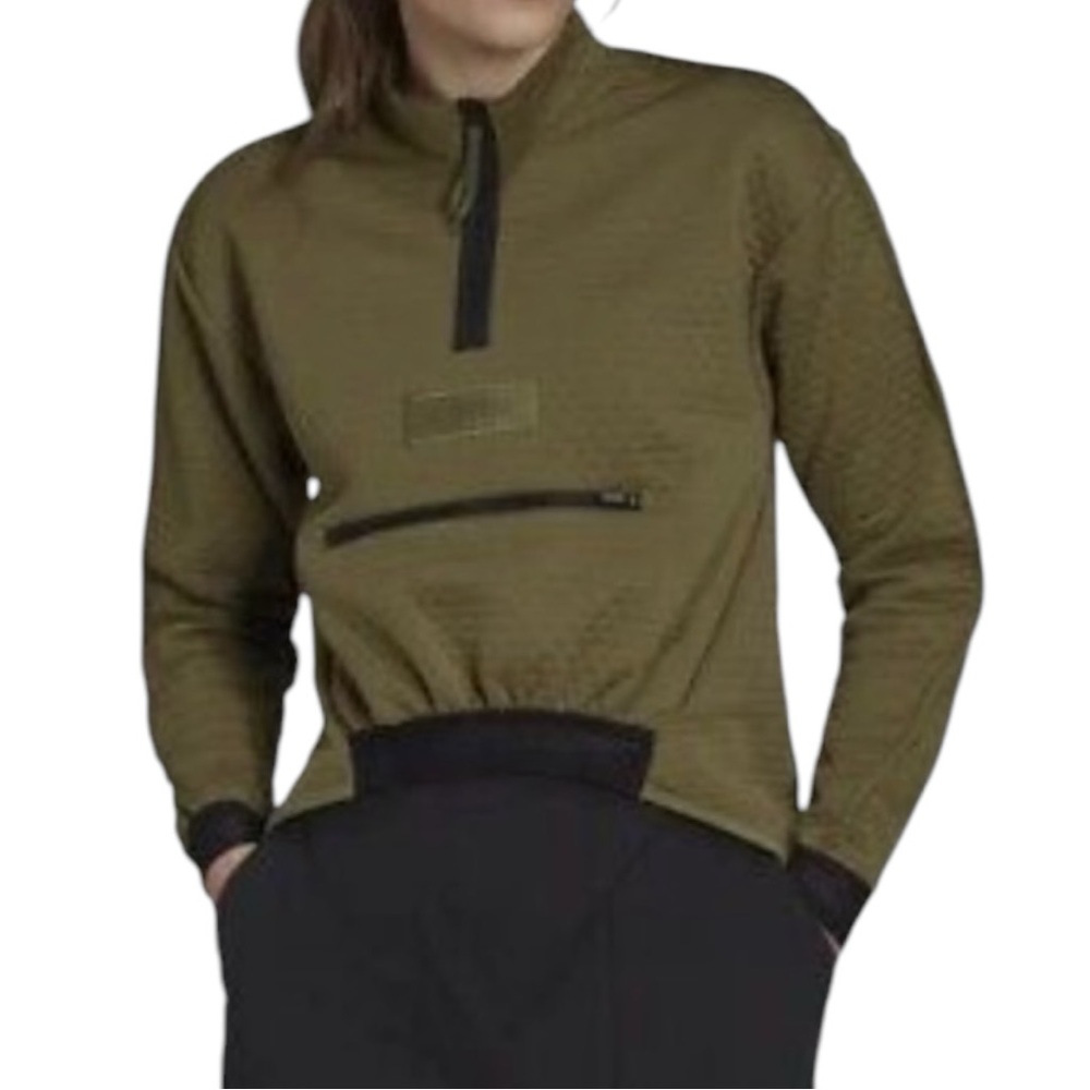 Adidas Women's Terrex Hike Half Zip Fleece Top Sz S - Picture 2 of 10